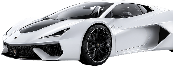 white sports car